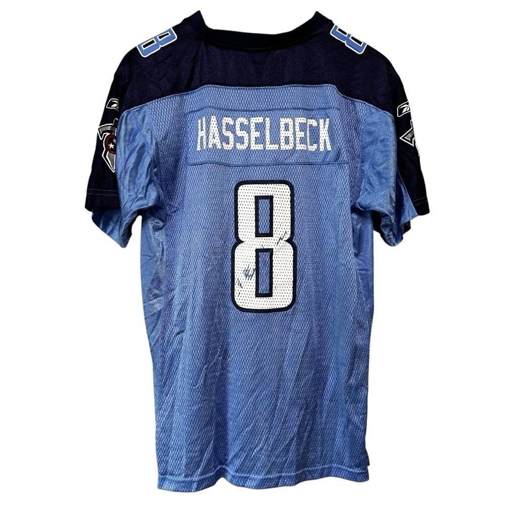 NFL Tennessee Titans Matt Hasselbeck #8 Football Jersey Sz XL Youth
